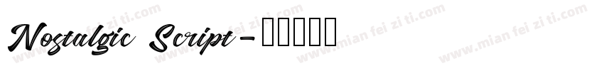Nostalgic Script字体转换